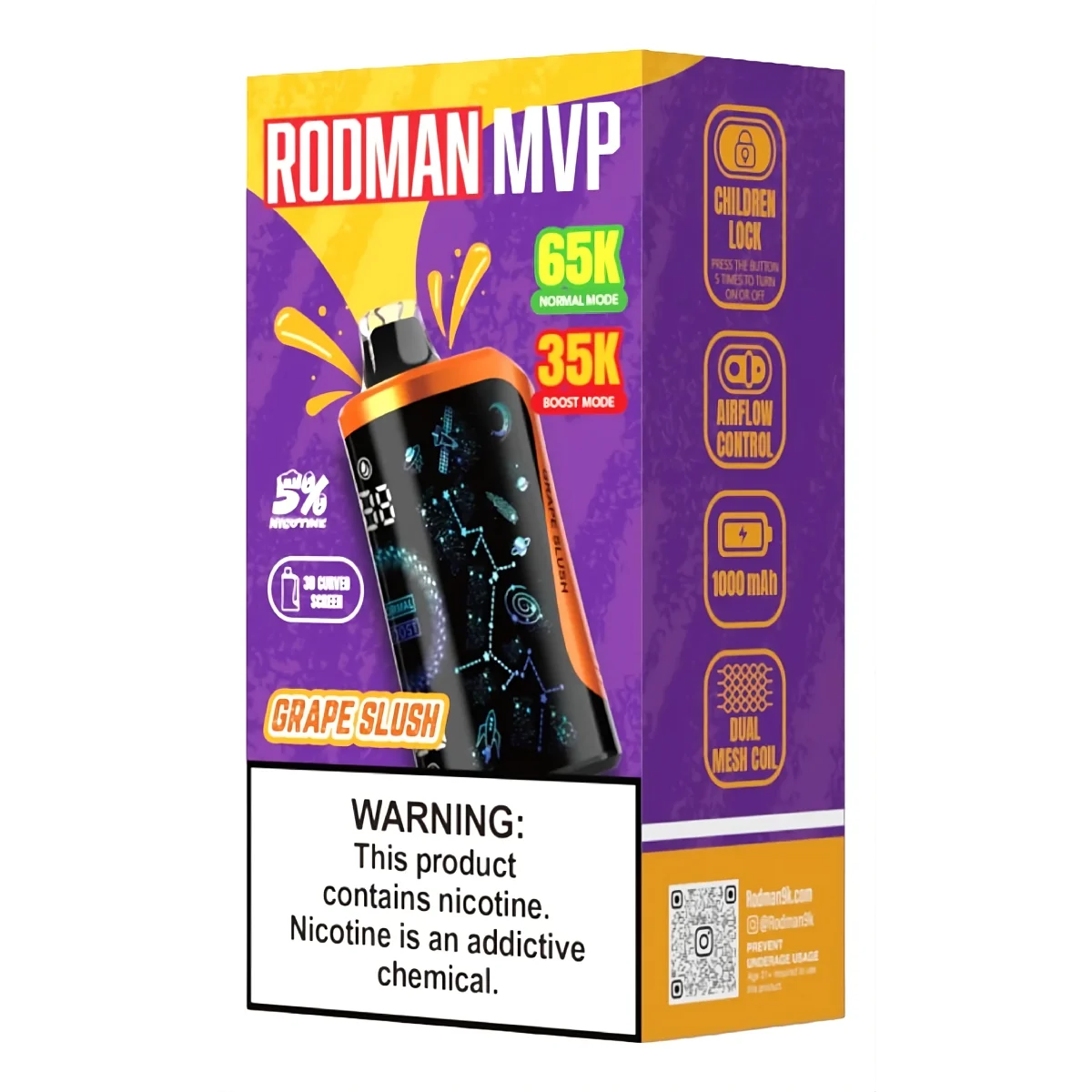 Rodman MVP 65K Puffs Disposable Vape 1- HazyVape.com Rodman MVP 65K Puffs Disposable Vape