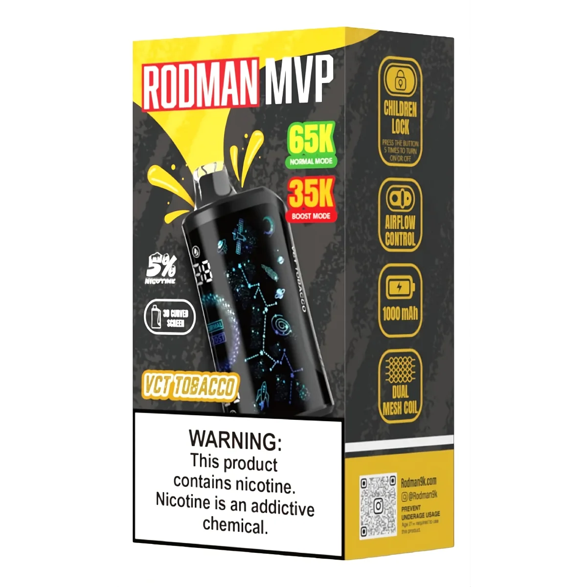 Rodman MVP 65K Puffs Disposable Vape 2- HazyVape.com Rodman MVP 65K Puffs Disposable Vape - Image 2